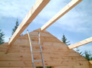 Log Cabin Kit Construction in Maine Step 28