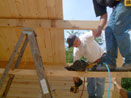 Log Cabin Kit Construction in Maine Step 33