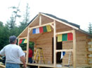 Log Cabin Kit Construction in Maine Step 43
